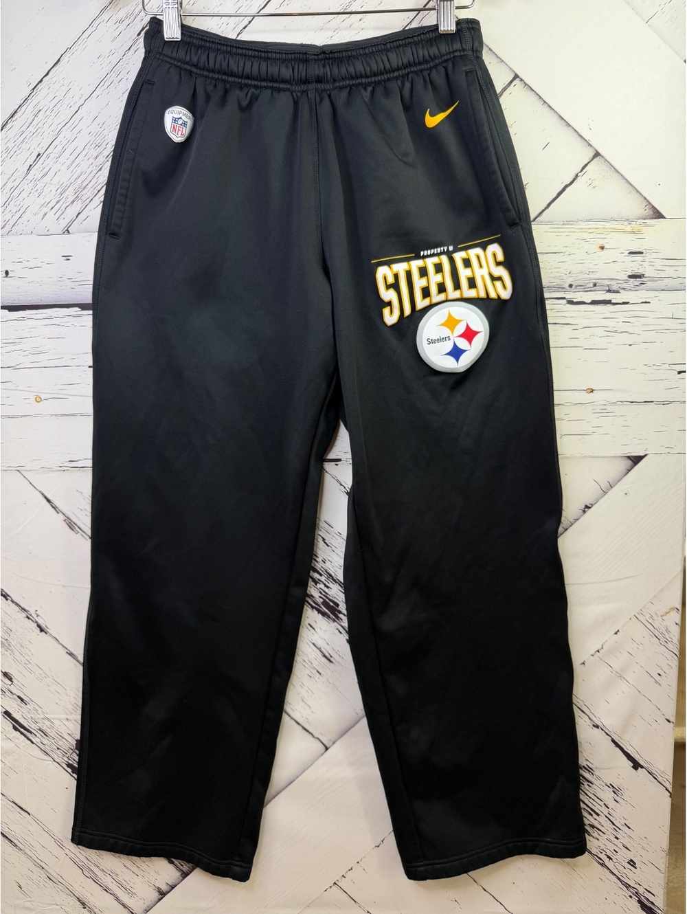 Nike NFL Pittsburgh Steelers Therma-FIT On-Field Performance Sweatpants Men M
